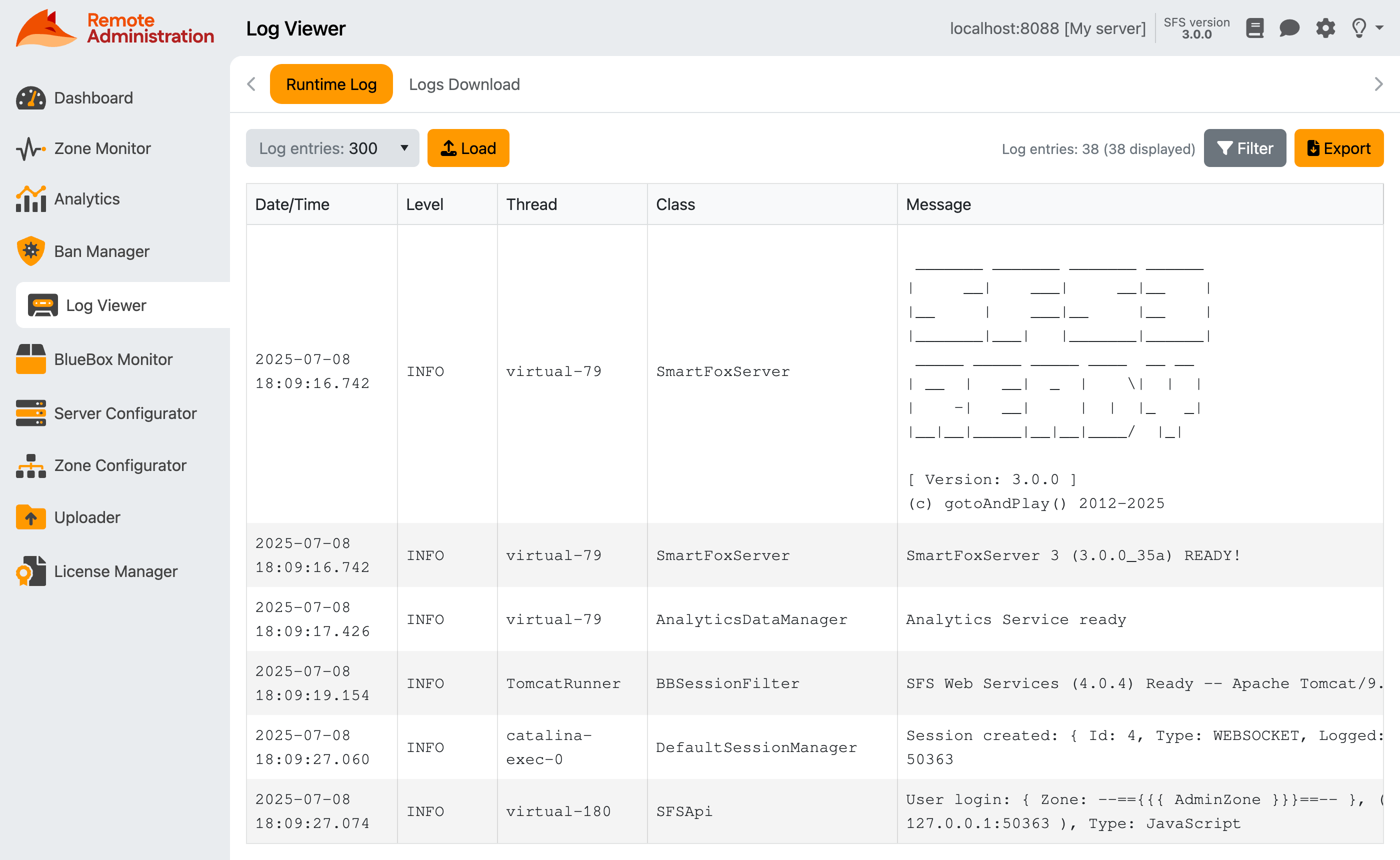Log Viewer screenshot
