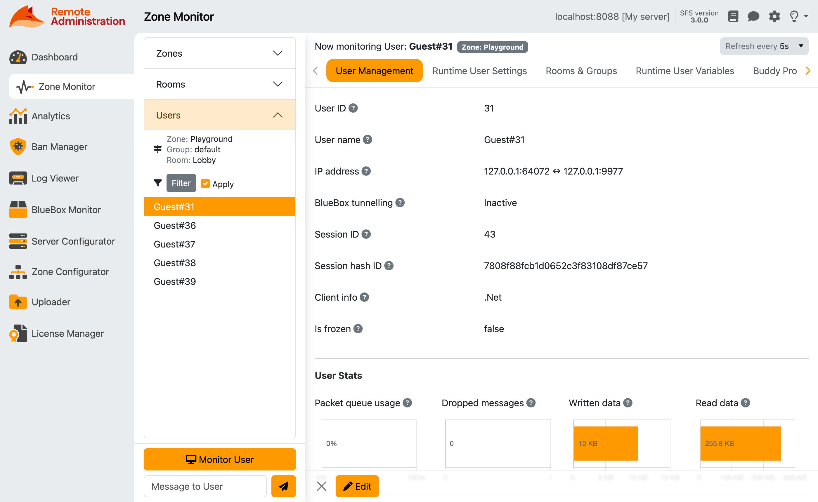 Zone Monitor screenshot